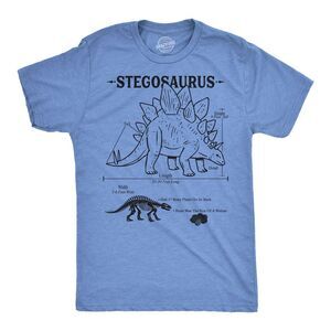 Mens Funny T Shirts Stegosaurus Infographic Awesome Dino Tee For Men